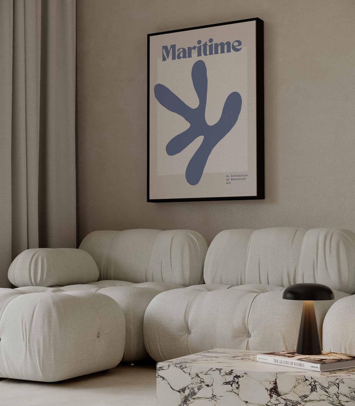 Maritieme Abstractie – staande wandkunst voor woonkamer of interieur