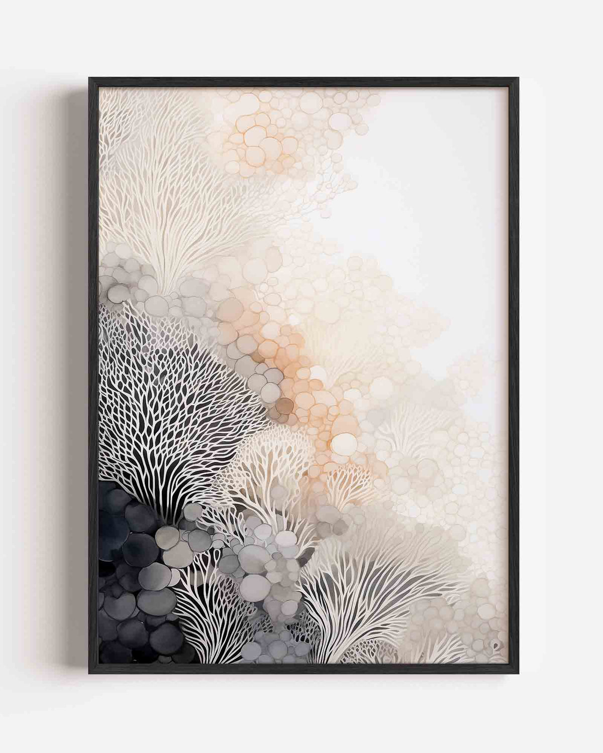 Organische vormen – zacht abstracte portret poster als wanddecoratie