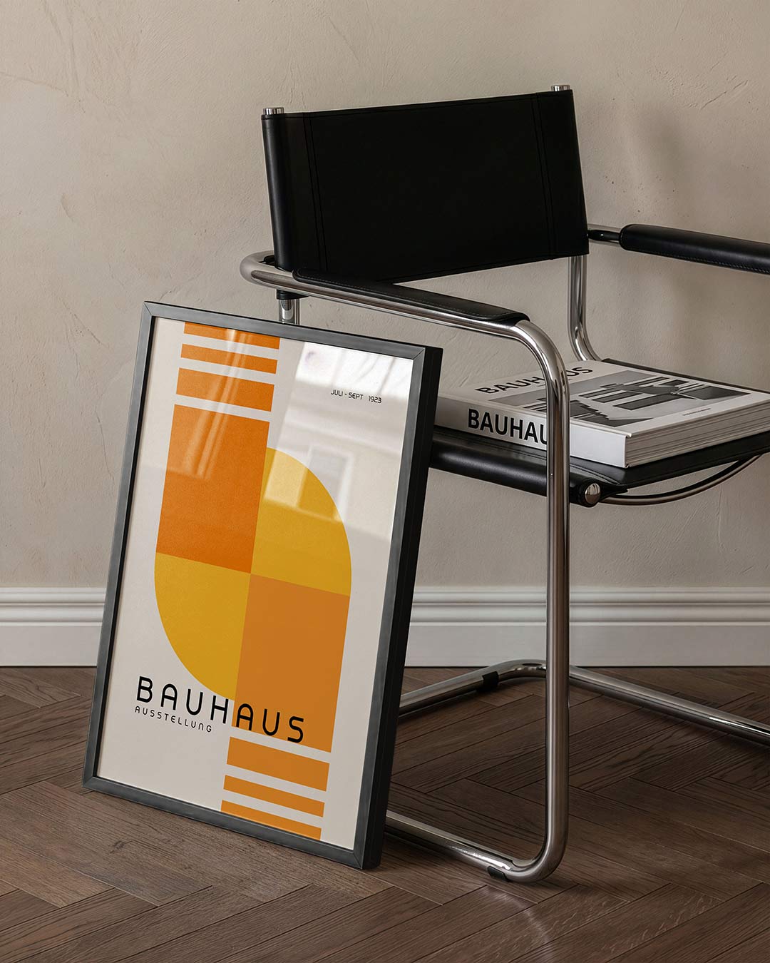 Vorm en kleur – staande Bauhaus poster voor aan de muur