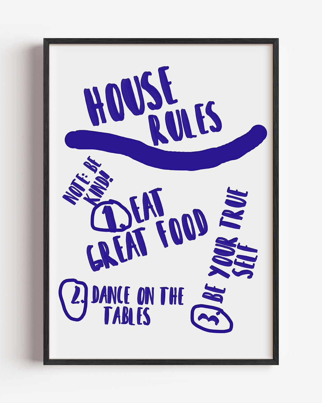 House Rules Inspiratieposter – keuken portret poster als wanddecoratie