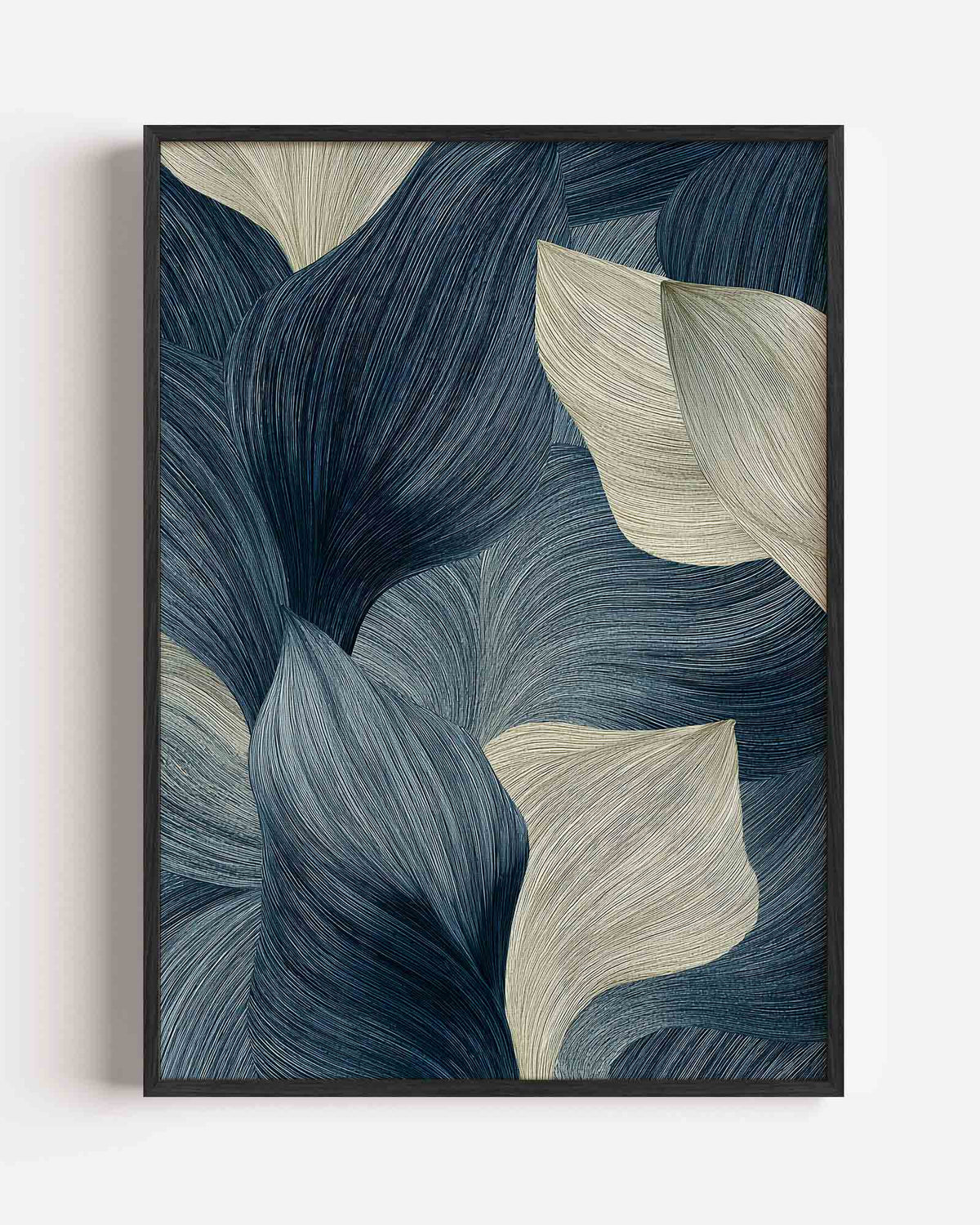 Bladmotief – abstracte portret poster als wanddecoratie