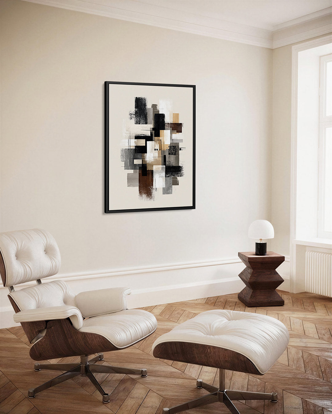 Geometrische compositie – decoratief kunstwerk voor aan de muur