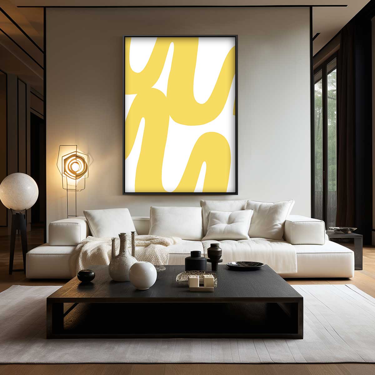 Gele Golf – modern portret kunstwerk van WallArtistic
