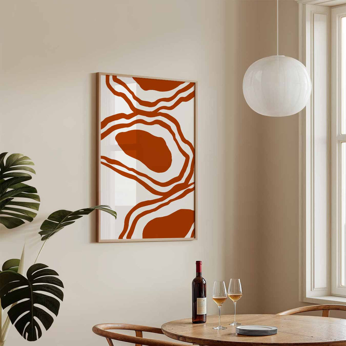 Organische Patronen – staande keuken wanddecoratie van WallArtistic