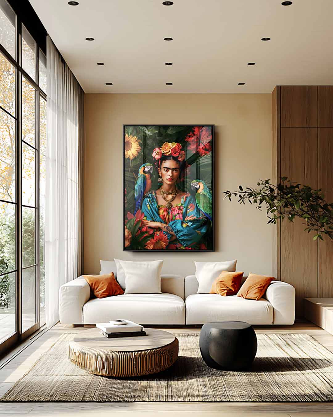 Tropische Vibes Portret – canvas wanddecoratie in portret formaat