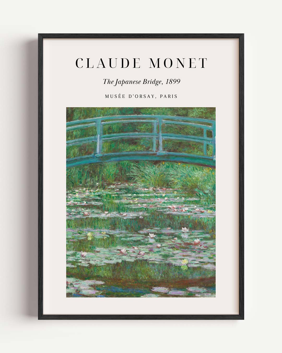 Monet's Betoverende Japanse Brug – Popart en Streetart portret poster als wanddecoratie