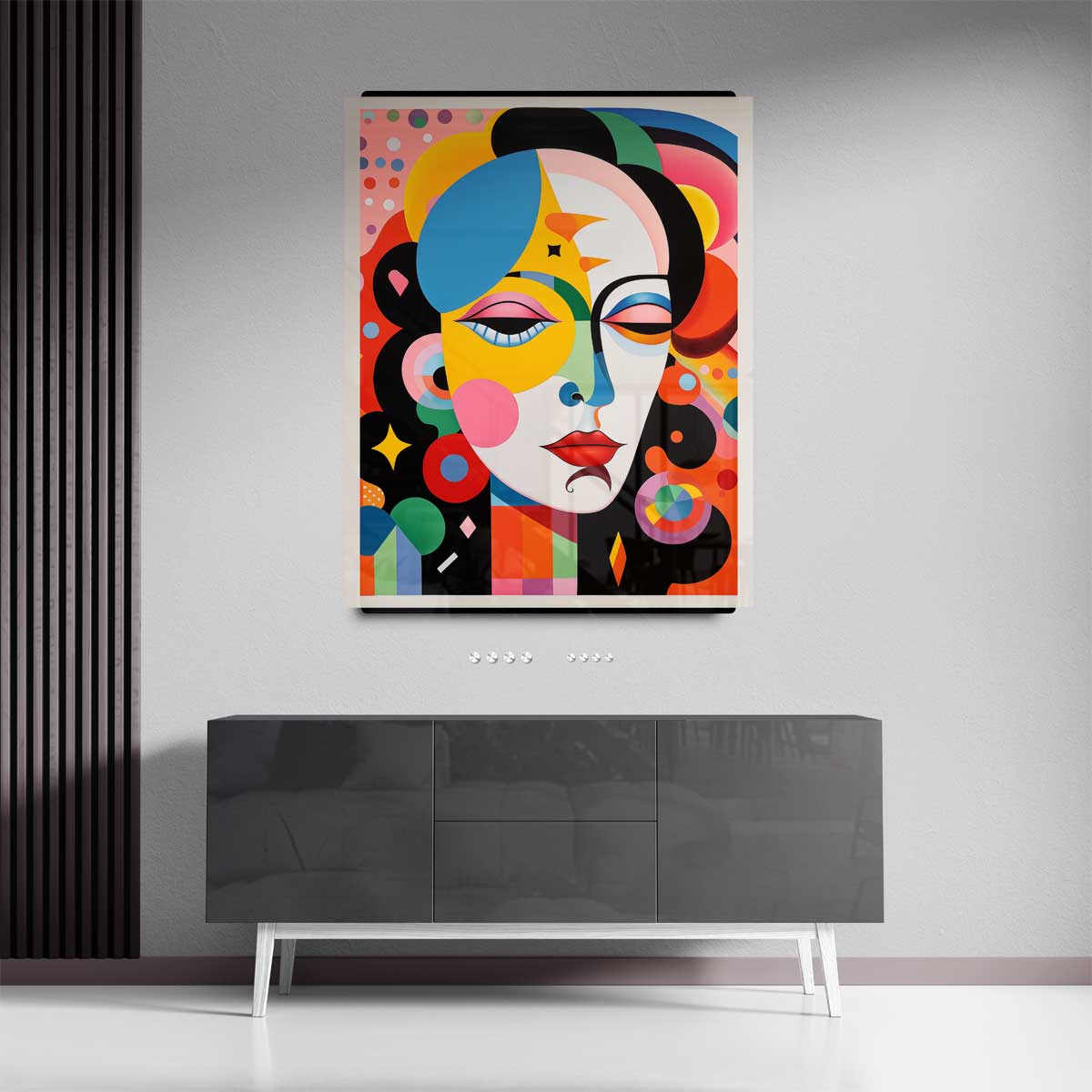 Kleurrijke Dromenportret – portret wandkunst van WallArtistic