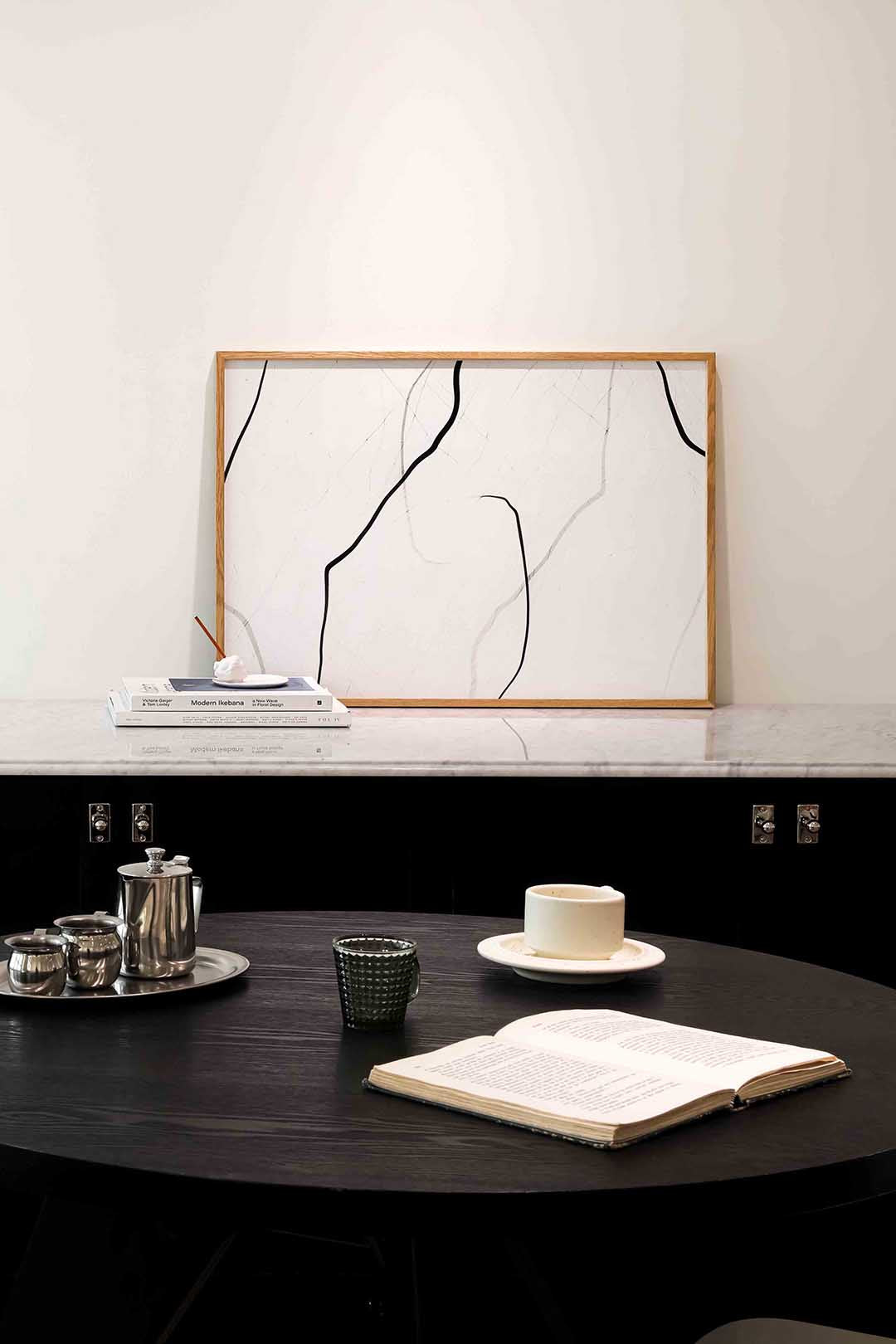 Lijnen en vormen – abstracte poster in liggend formaat