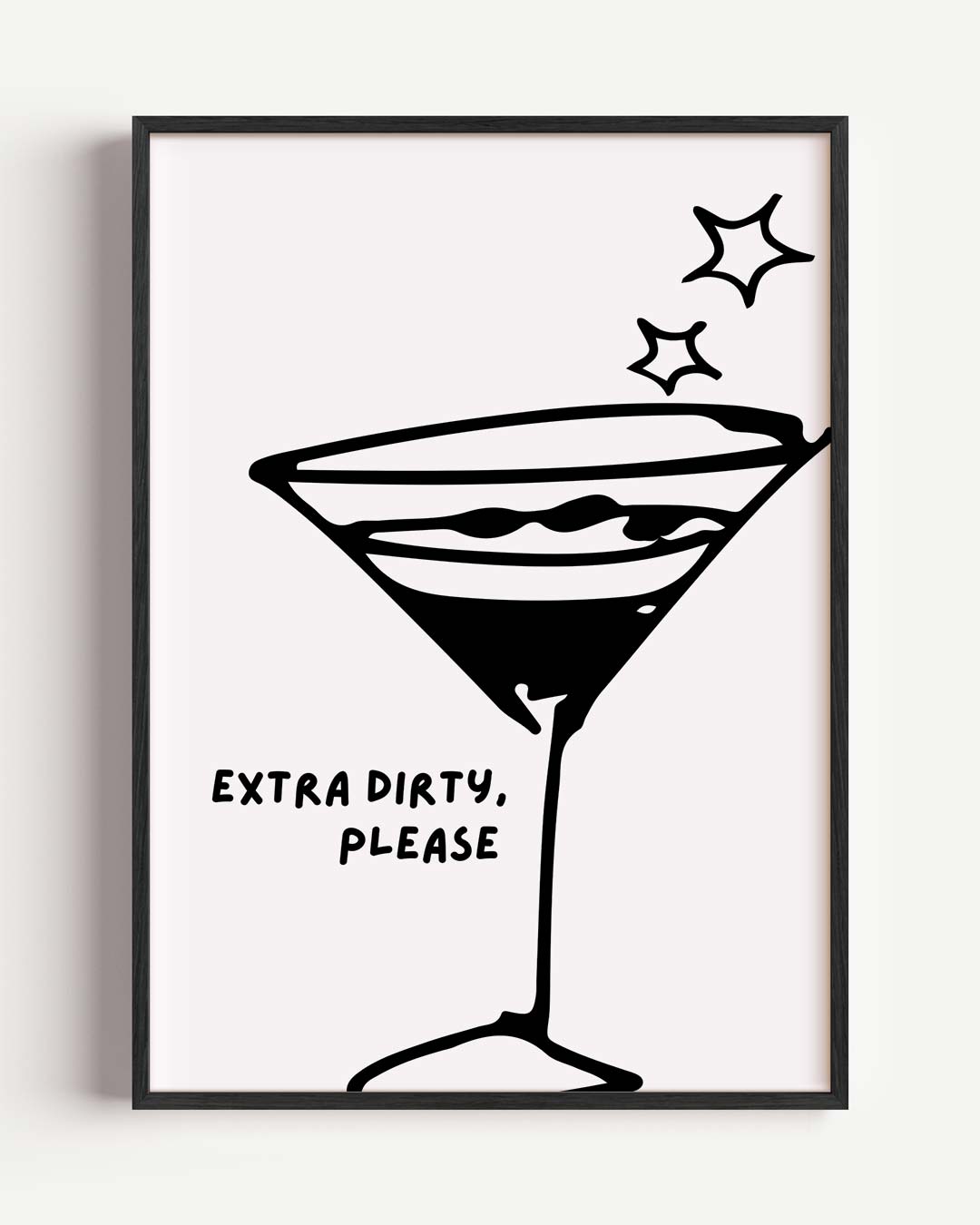 Extra Dirty Martini – zomer portret poster als wanddecoratie