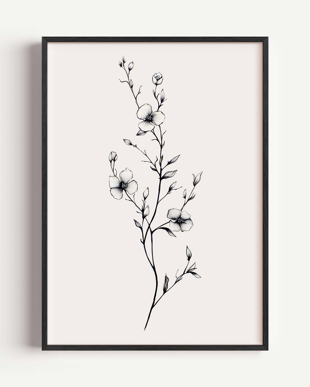 Elegante Bloementak – vintage portret poster als wanddecoratie