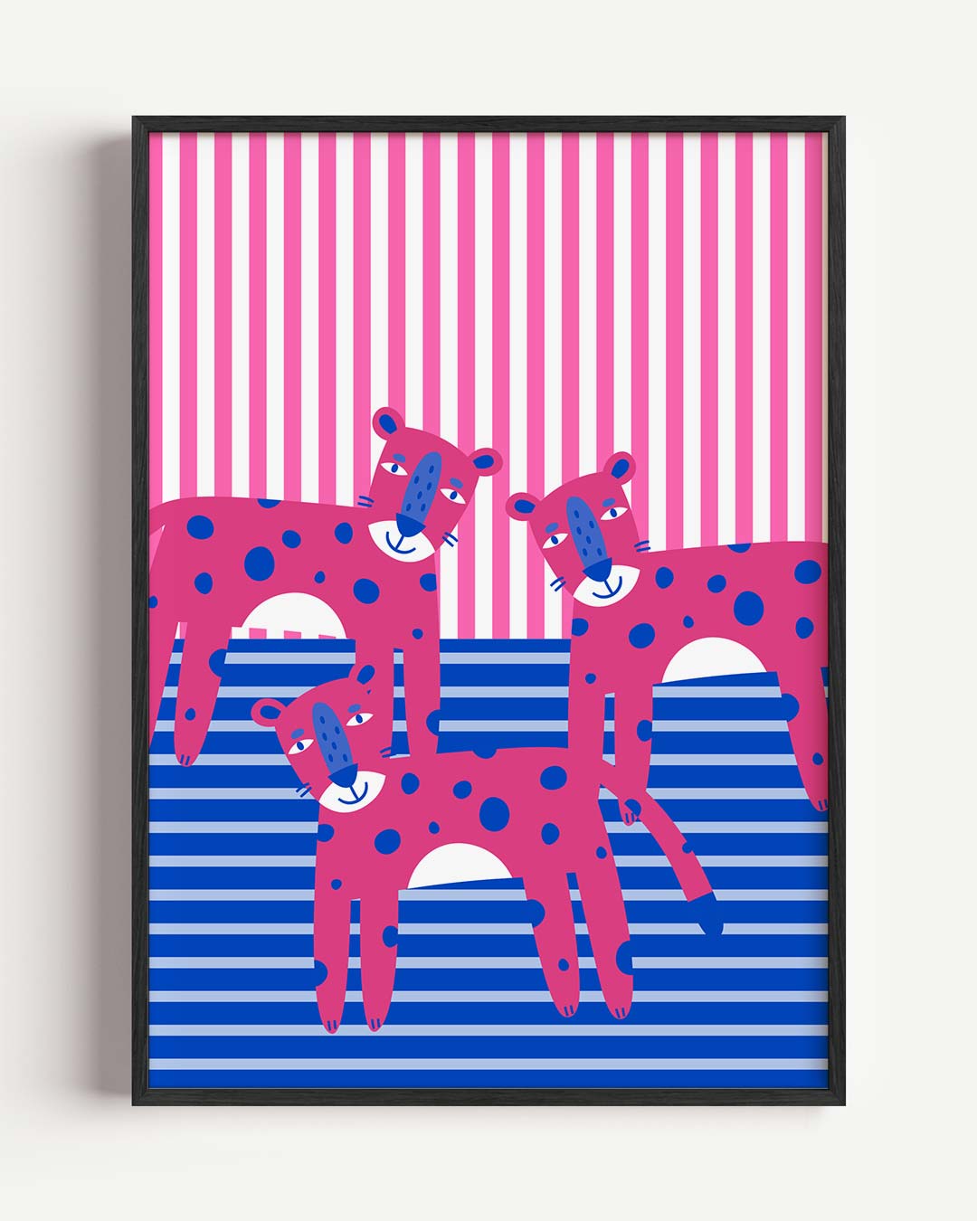 Speelse Luipaarden – kids portret poster als wanddecoratie