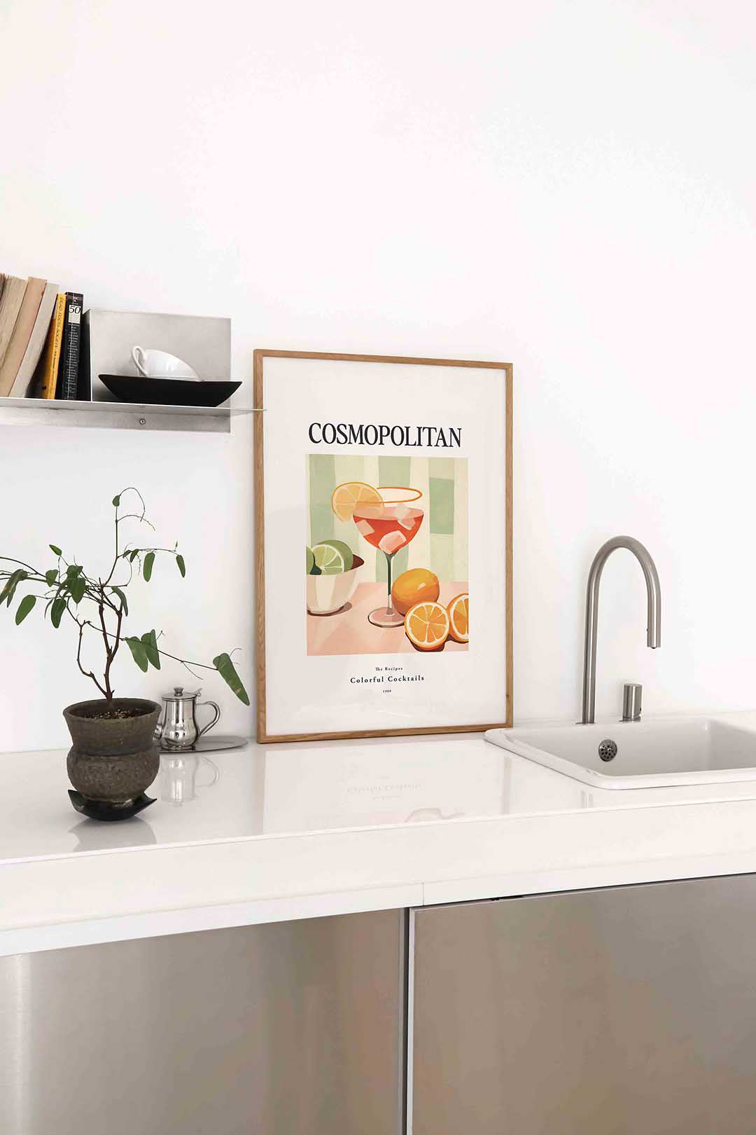 Cosmopolitan cocktail – staande keuken wanddecoratie van WallArtistic