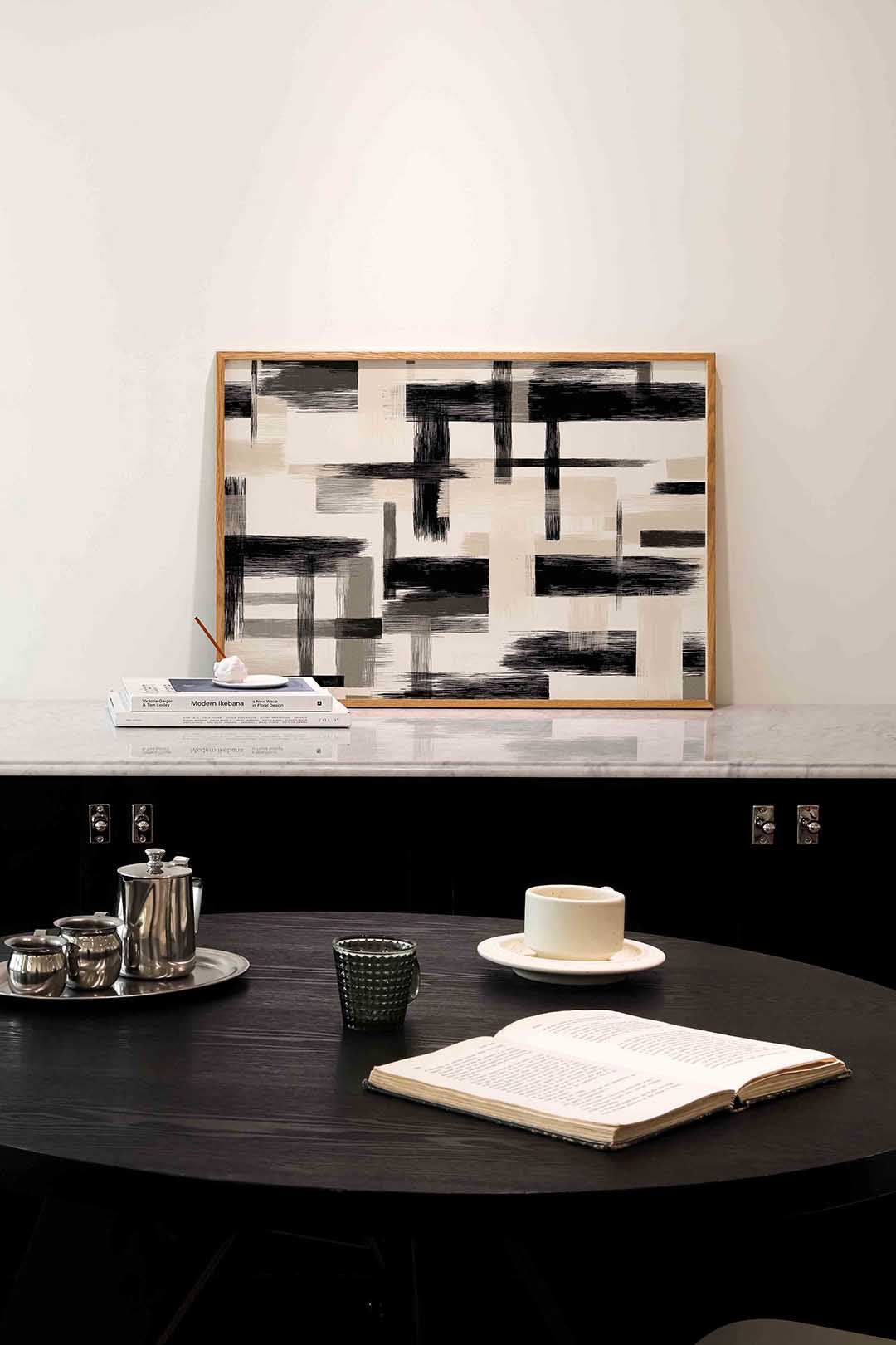 Abstracte lijnen – abstracte poster in liggend formaat