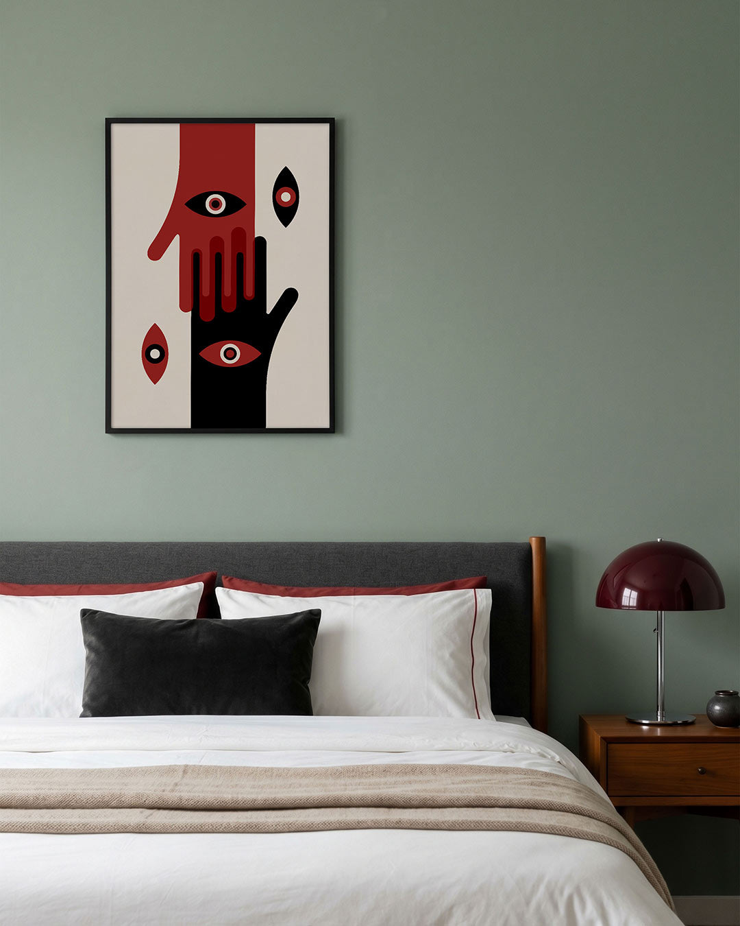 Handen en ogen – geometrische poster in Bauhaus-stijl van WallArtistic