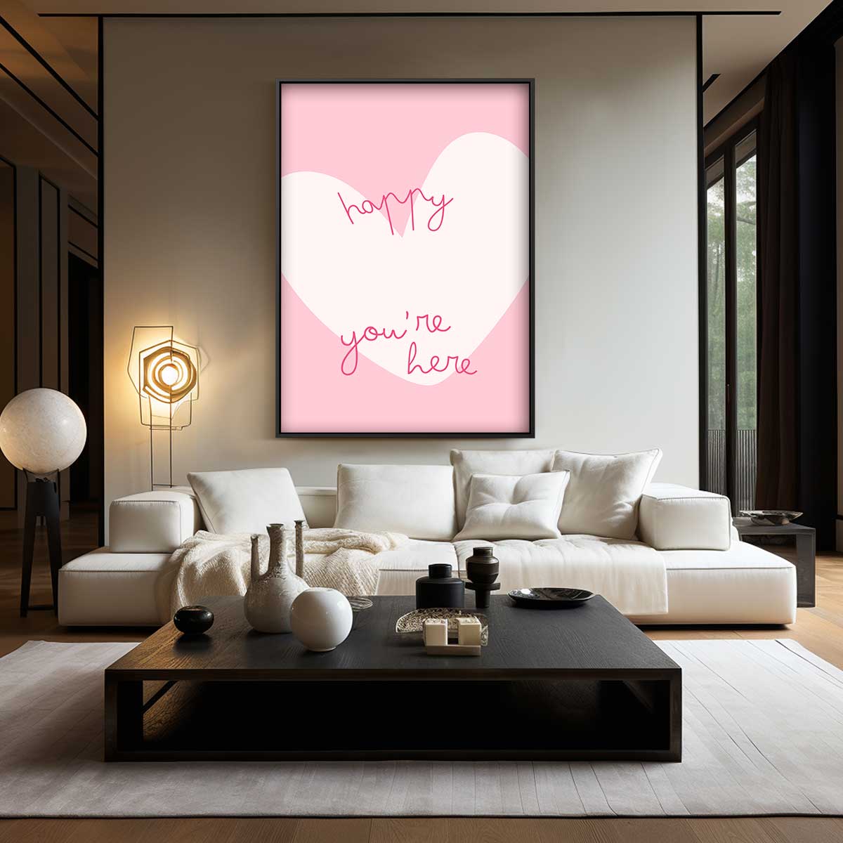 Welkom met Vrolijk Hart – modern portret kunstwerk van WallArtistic