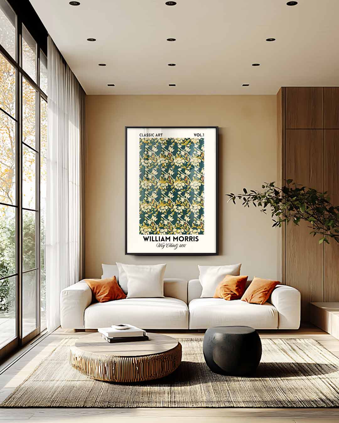 Klassieke Bloemenpracht – kunstwerk met zwarte baklijst