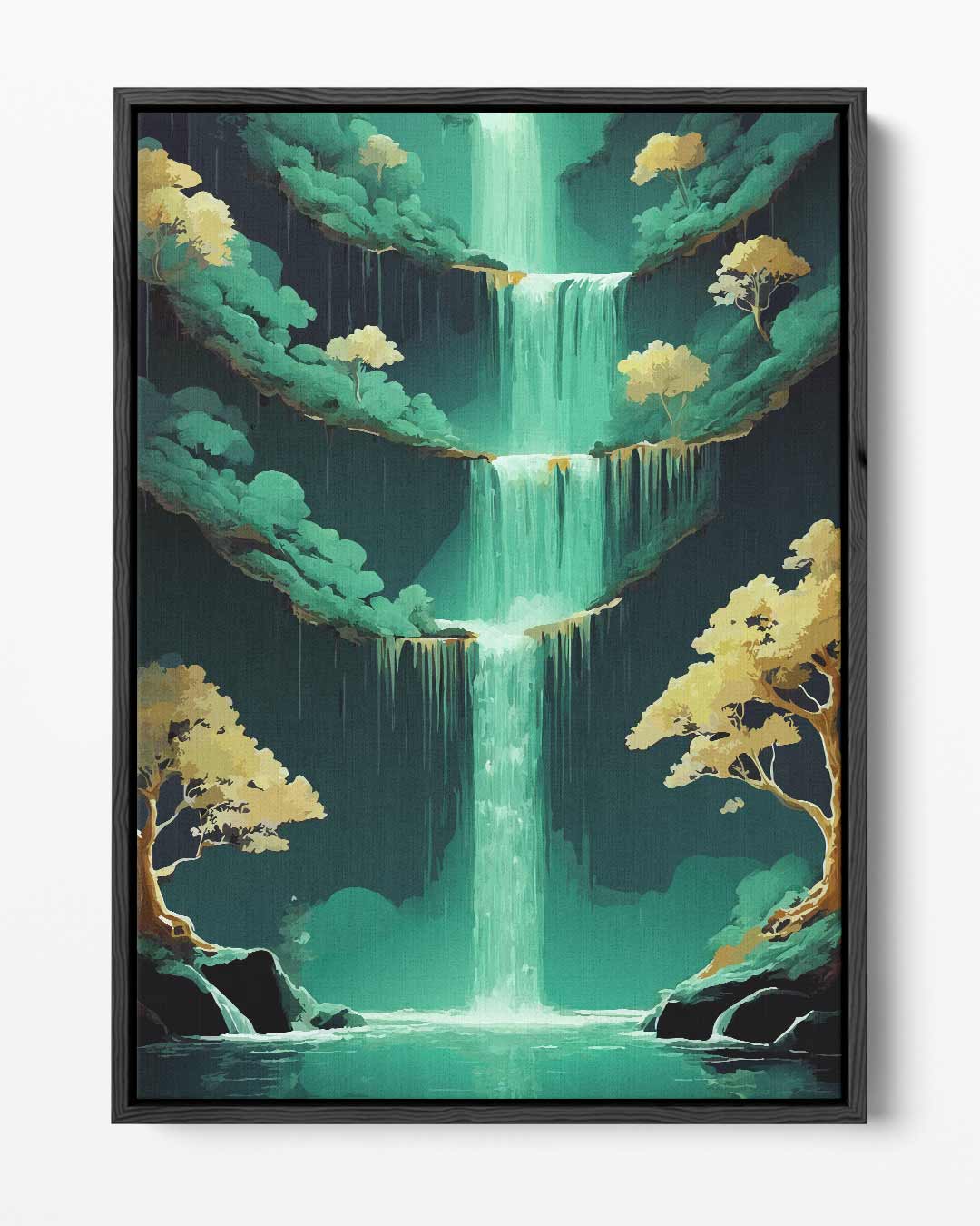 Magische Waterval – portret kunstwerk als wanddecoratie