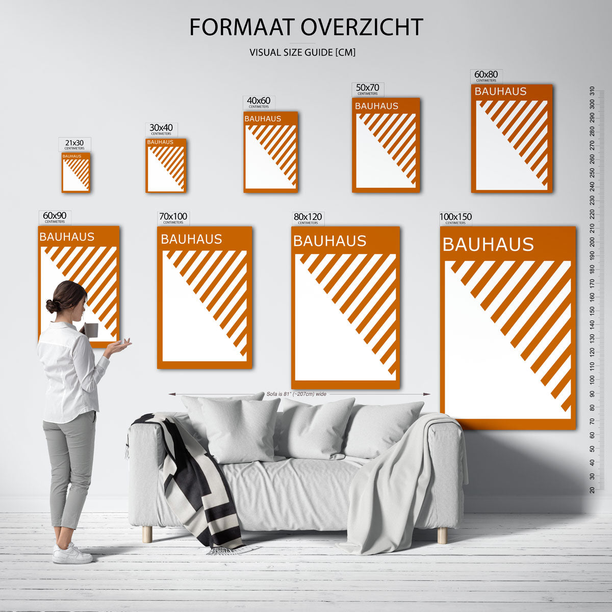 – geometrische poster in Bauhaus-stijl van WallArtistic