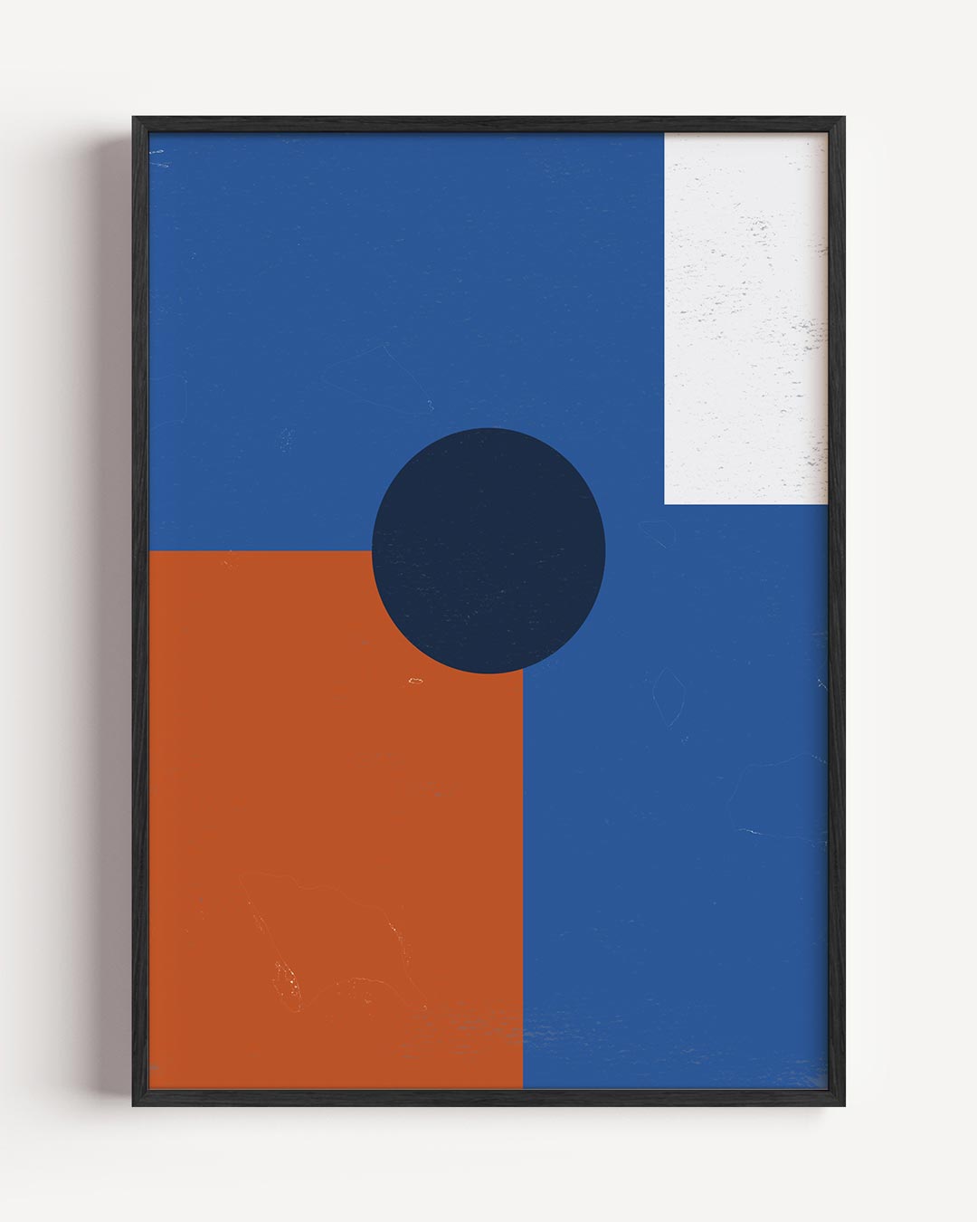 Stijlvolle Blauwe Geometrische – kleurrijke abstracte portret poster als wanddecoratie