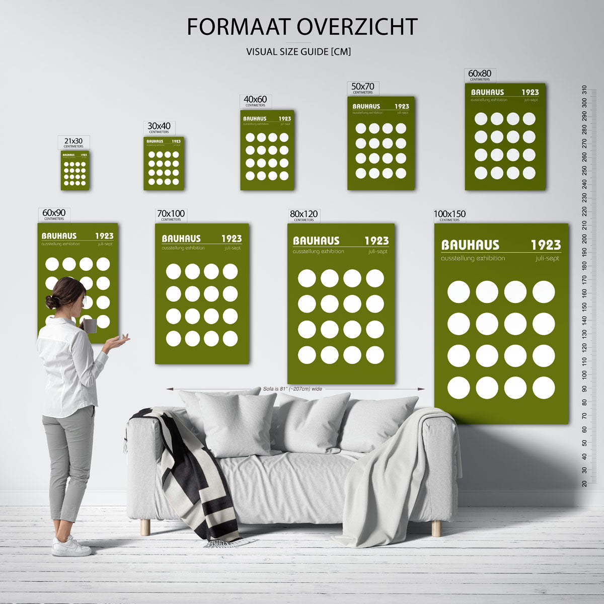 Cirkelritme en kleur – Bauhaus poster als moderne geometrische wanddecoratie
