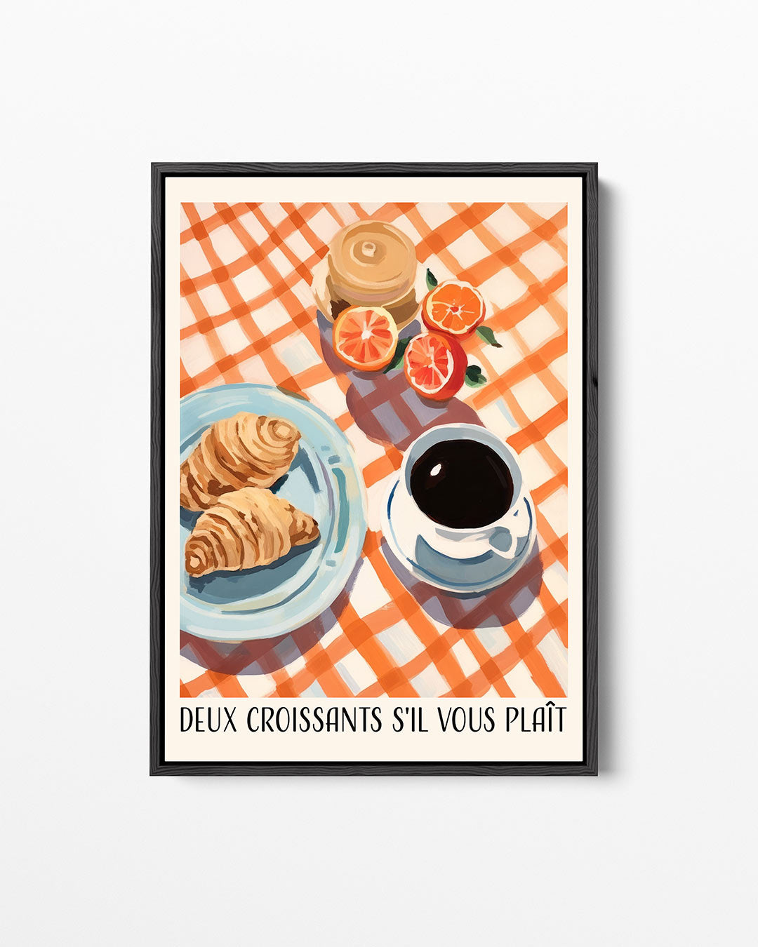 Ontbijt illustratie – staand wanddecoratie kunstwerk