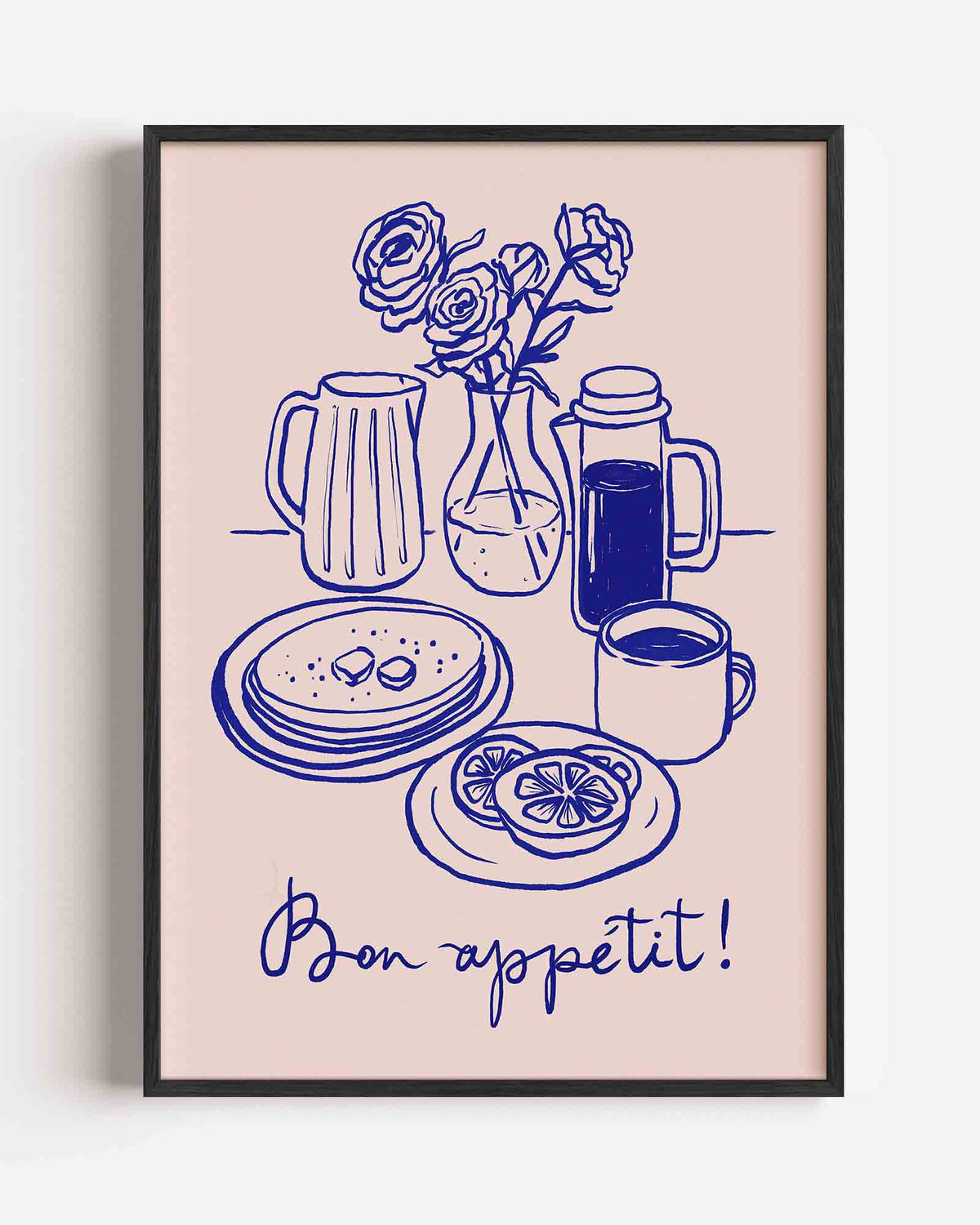 Ontbijt illustratie – keuken portret poster als wanddecoratie