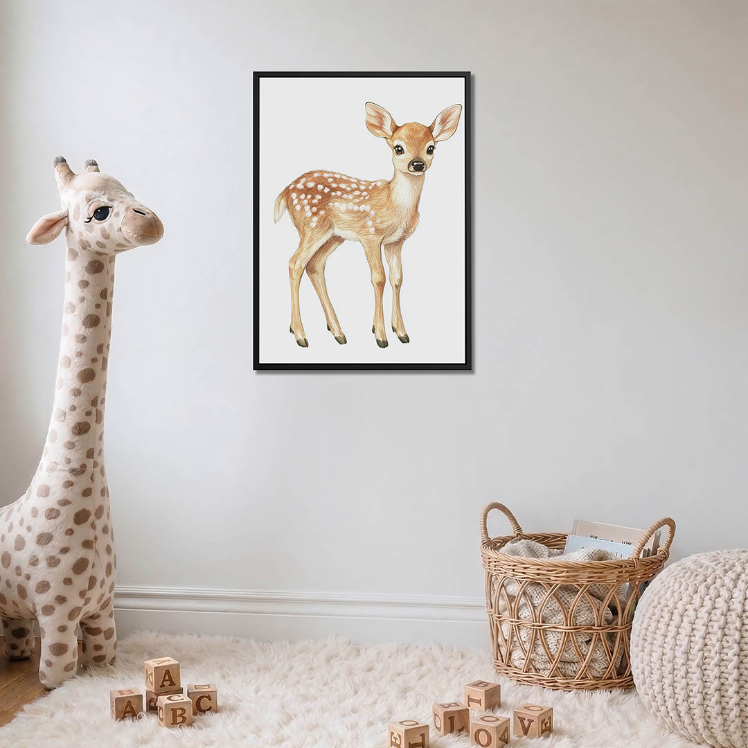 Schattig hertenkalf – moderne staande wandkunst