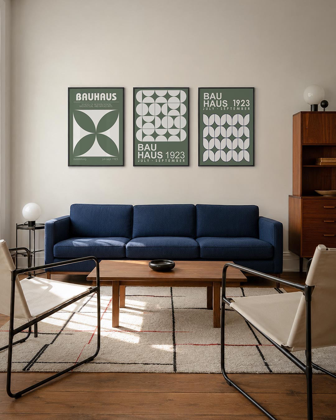 Vorm en balans posterset – derde productweergave – deze posterset in drie delen toont een harmonie van symmetrische vormen en