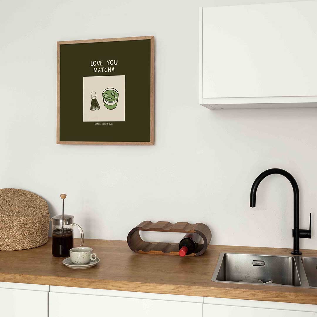 Love you matcha – Aziatische poster in vierkant formaat