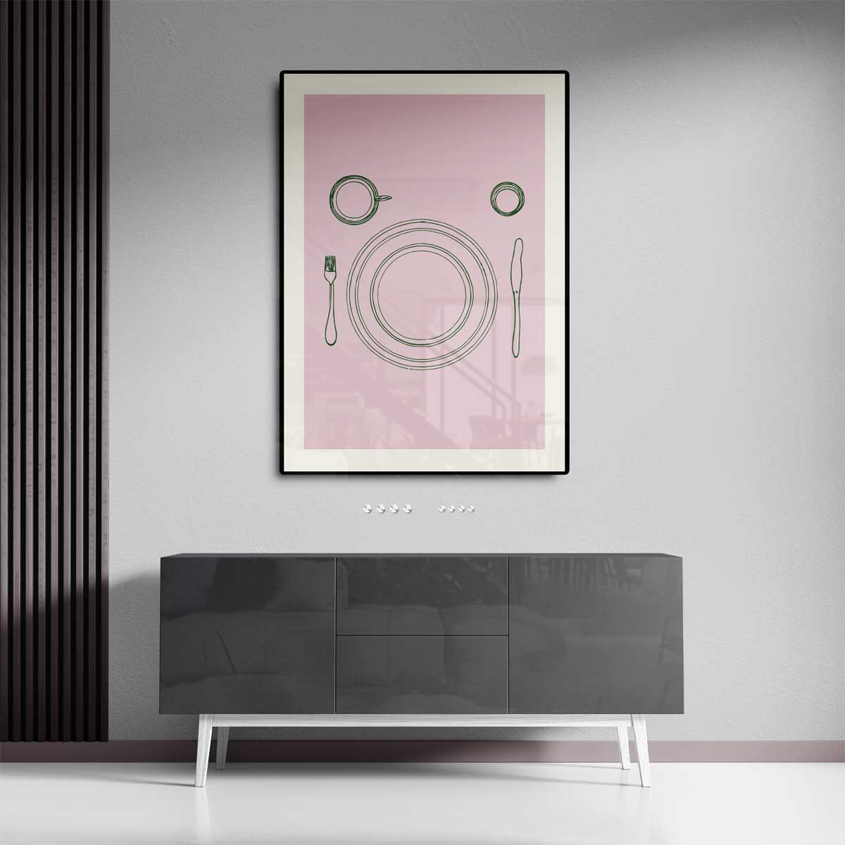 Minimalistisch Tafelschikking – canvas kunstwerk als wanddecoratie