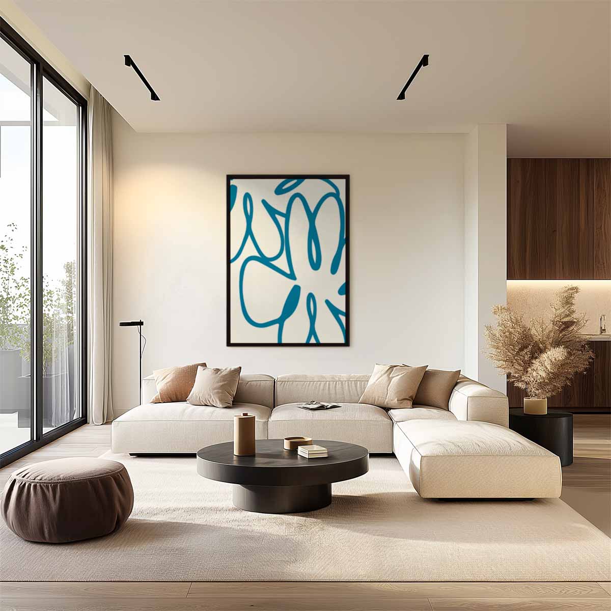 Bloemige Expressie – staand kunstwerk voor modern interieur