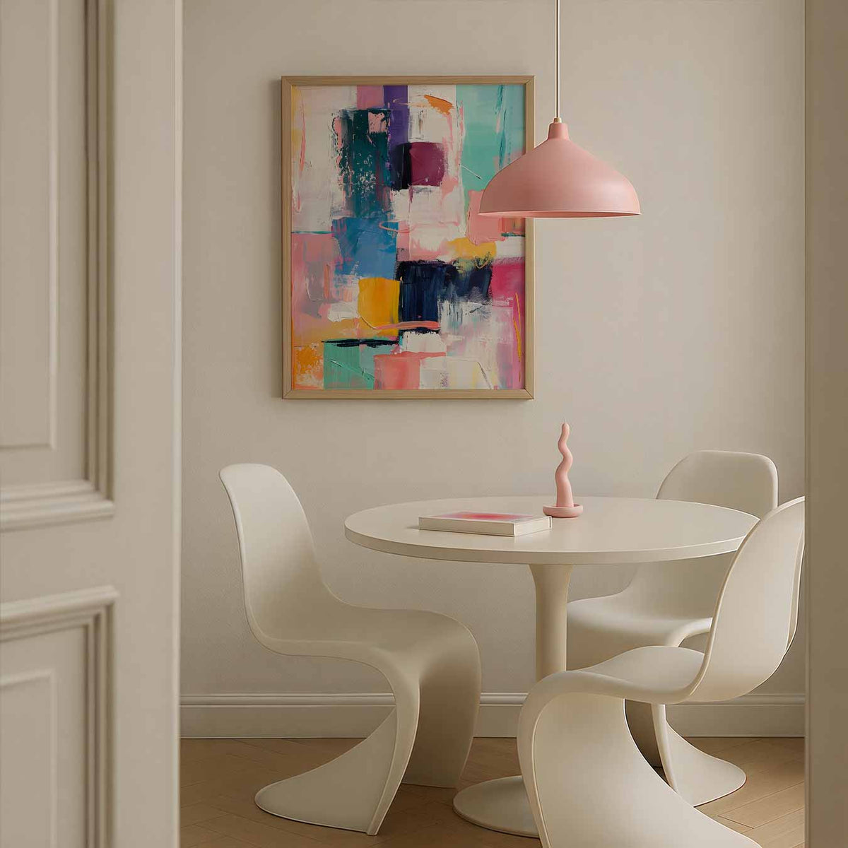 Kleurrijke Abstracte Kunstposter – Streetart wandkunst als portret poster