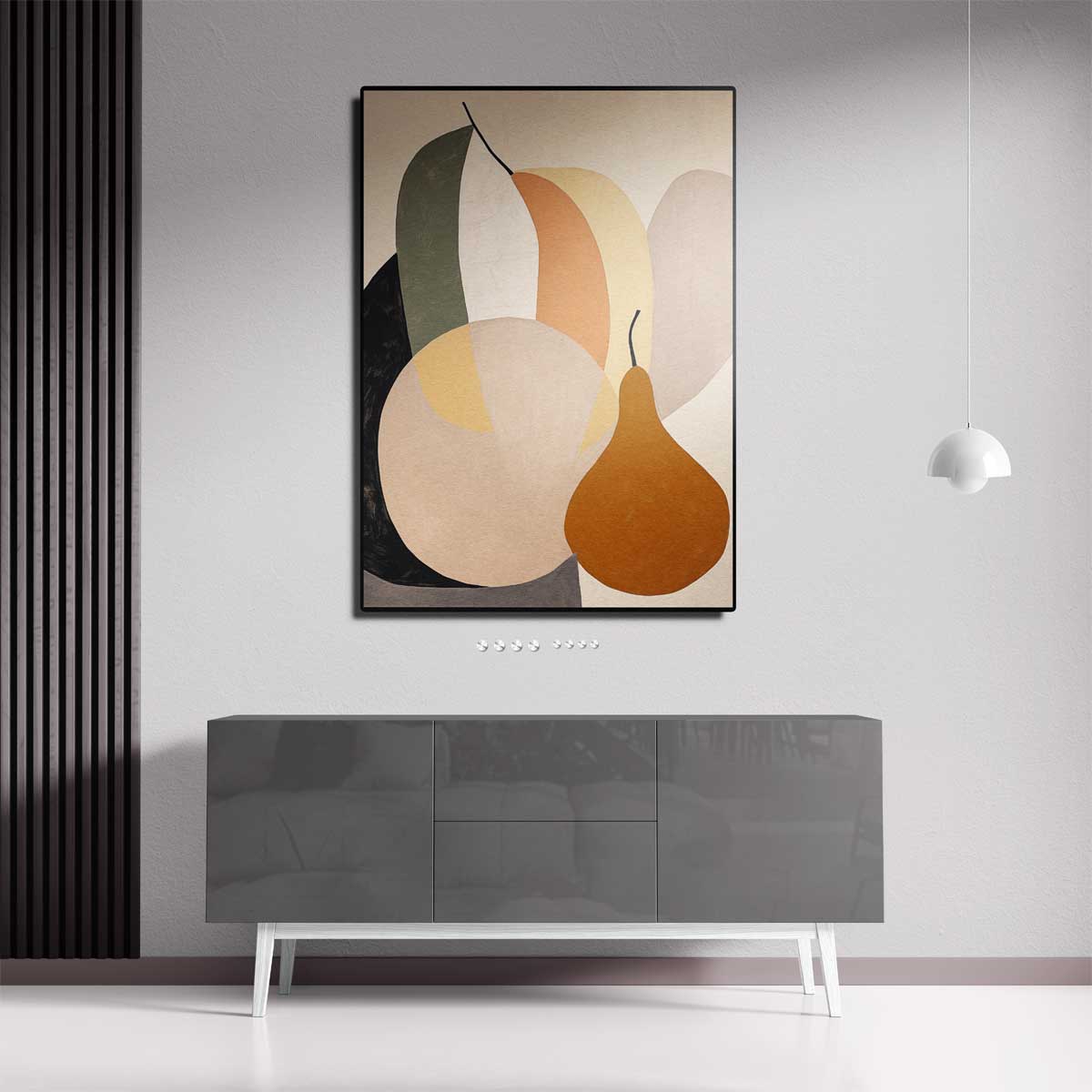 Vrolijke Fruitige Abstractie – dibond kunstwerk als wanddecoratie