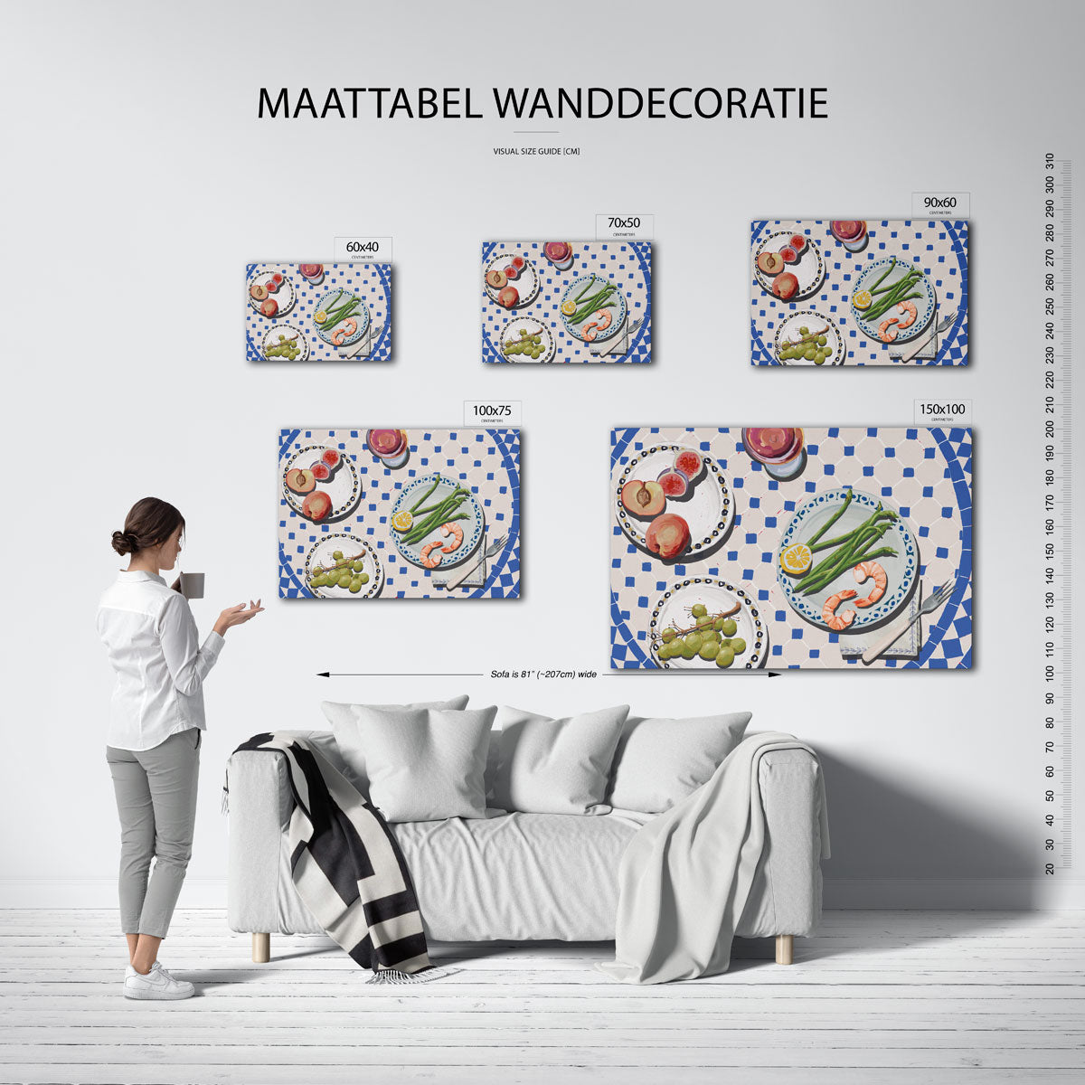 Eettafel compositie – Keuken kunstwerk – kunstwerk op canvas, dibond of plexiglas