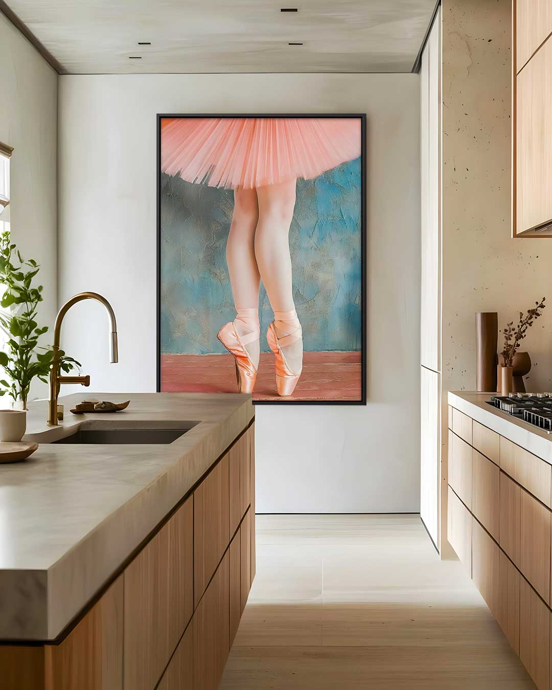 Elegante Balletdroom – modern portret kunstwerk van WallArtistic