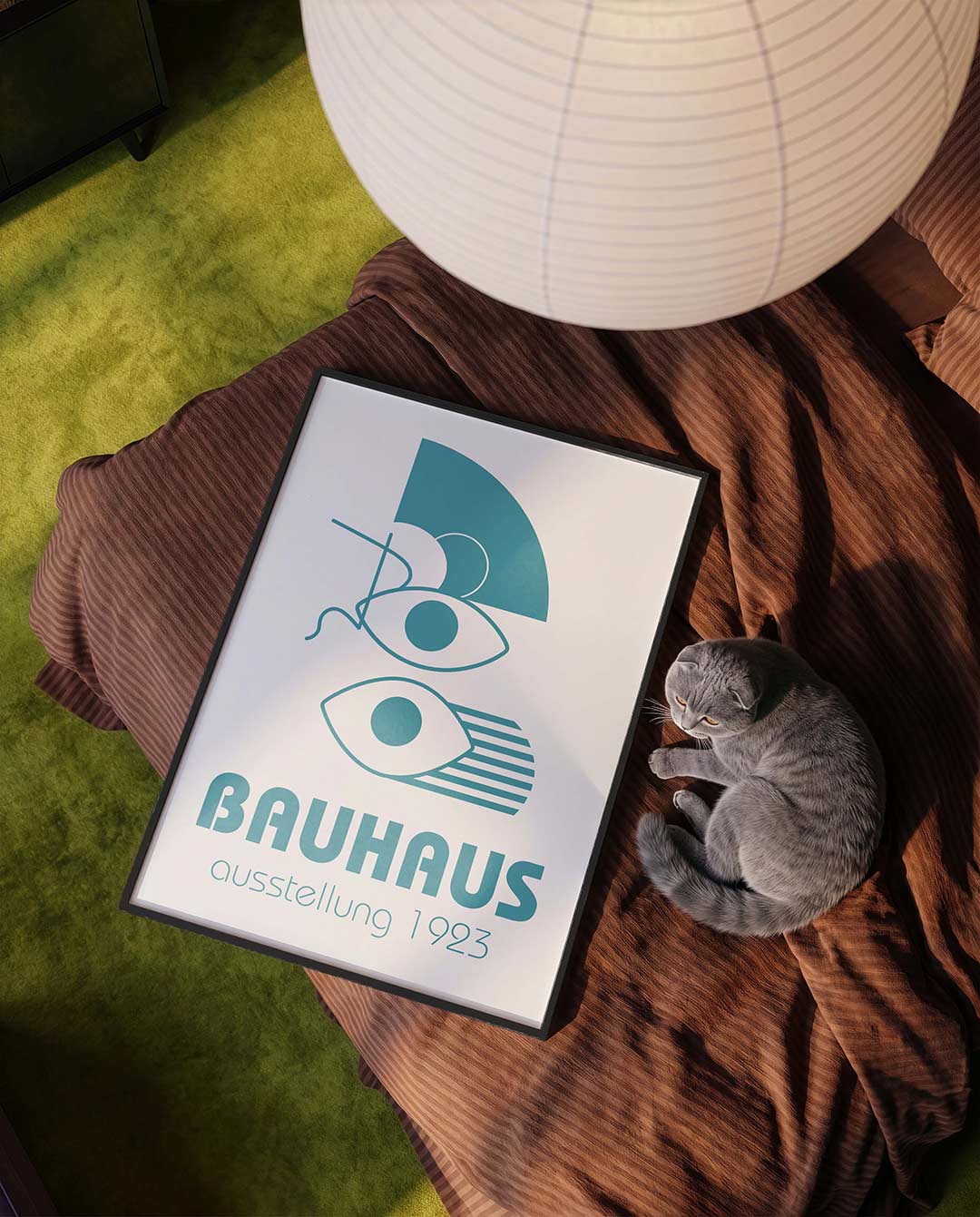 Vormen en ogen – moderne Bauhaus wandkunst als poster