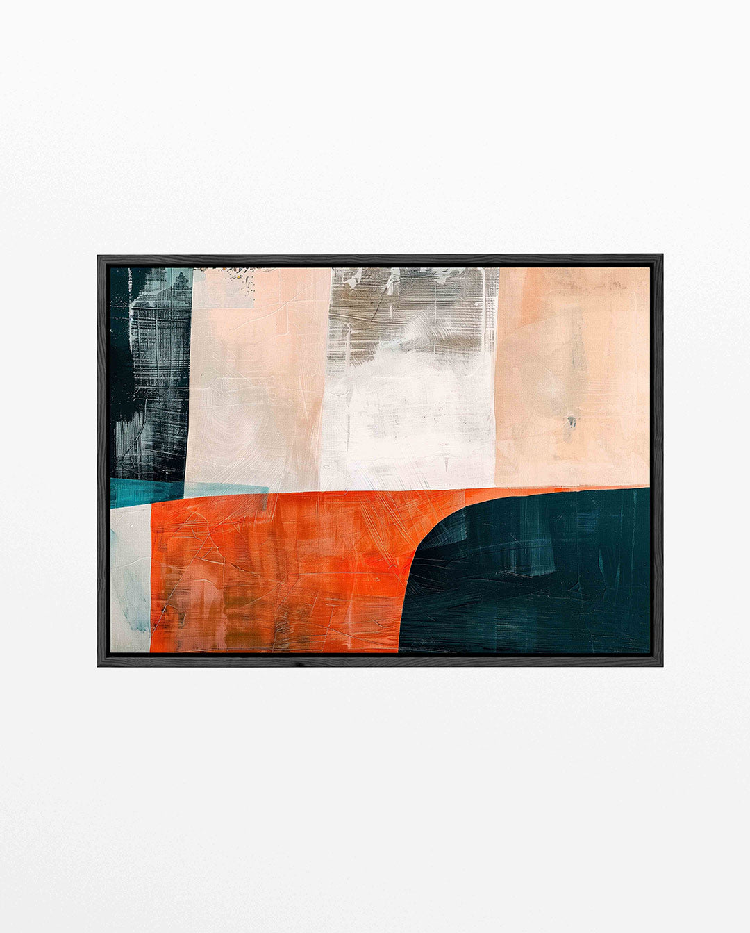 Geometrische kleurencompositie – Geometrische – liggend abstract kunstwerk