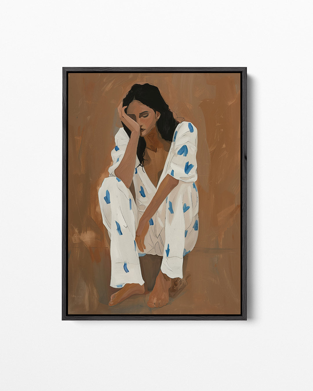 Reflectieve vrouw – staand wanddecoratie kunstwerk