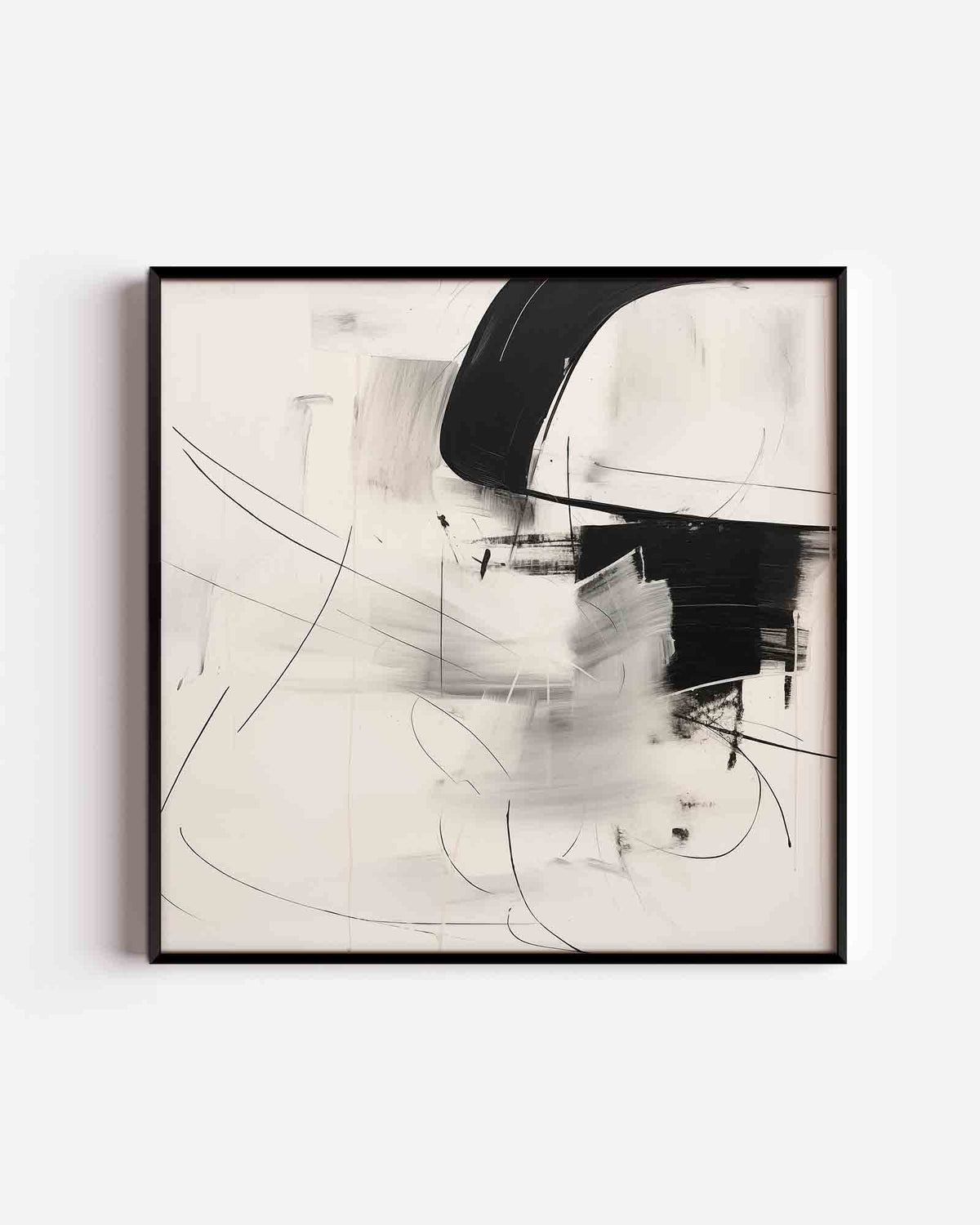 Abstracte lijnen en vormen – vierkante poster met kleur en vormen als wanddecoratie