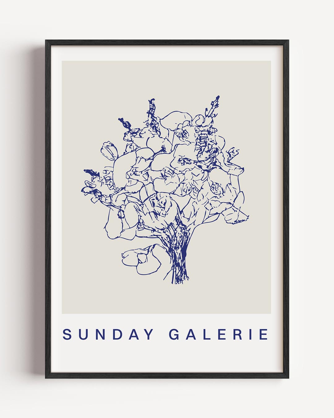 Bloemachtig Minimalisme – keuken portret poster als wanddecoratie