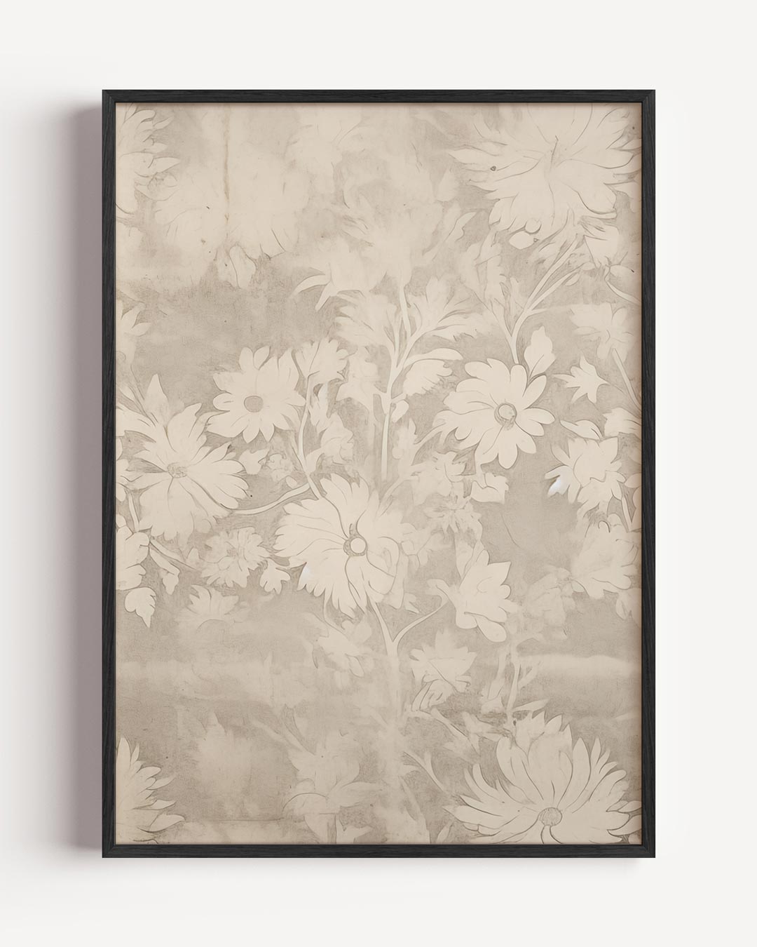 Vintage Bloemenpatroon – vintage portret poster als wanddecoratie
