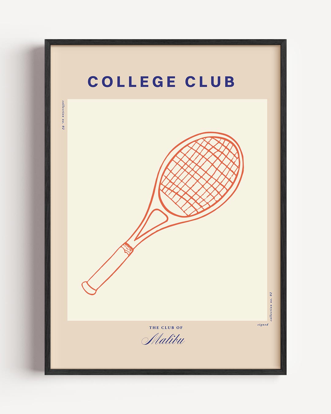 Sportieve College Club – College Club portret poster als wanddecoratie