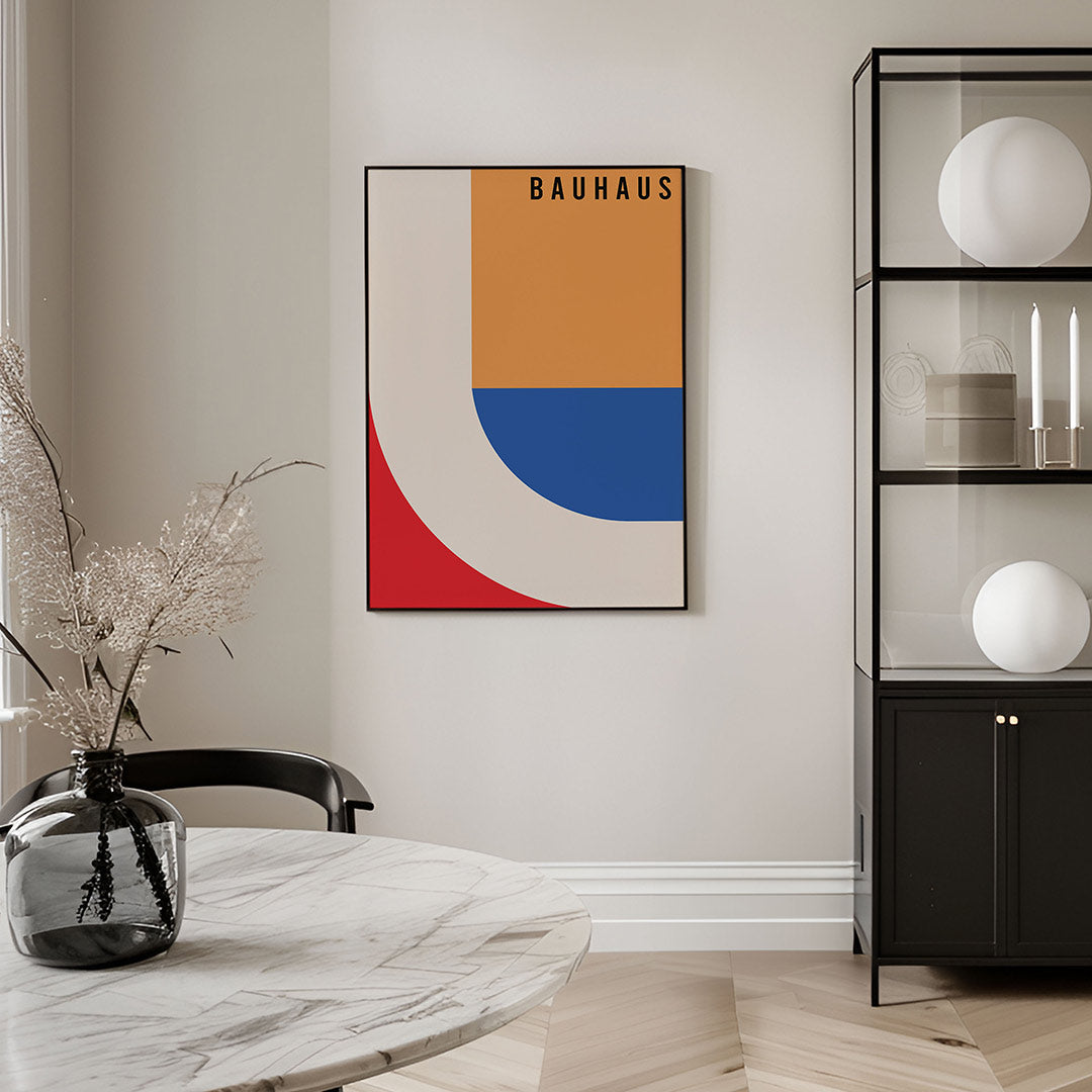 Vorm en kleur – geometrische Bauhaus poster in staand formaat