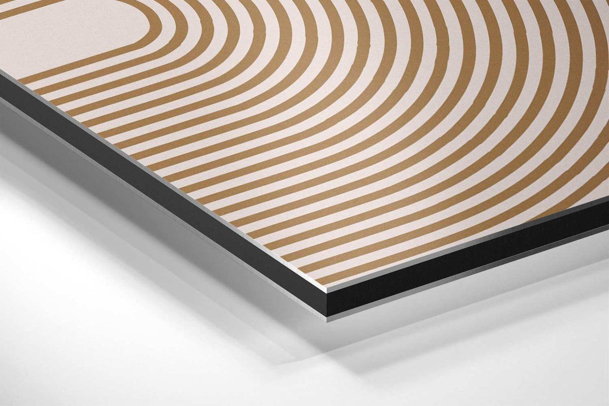 Retro Cirkelpatroon – plexiglas wanddecoratie in portret formaat