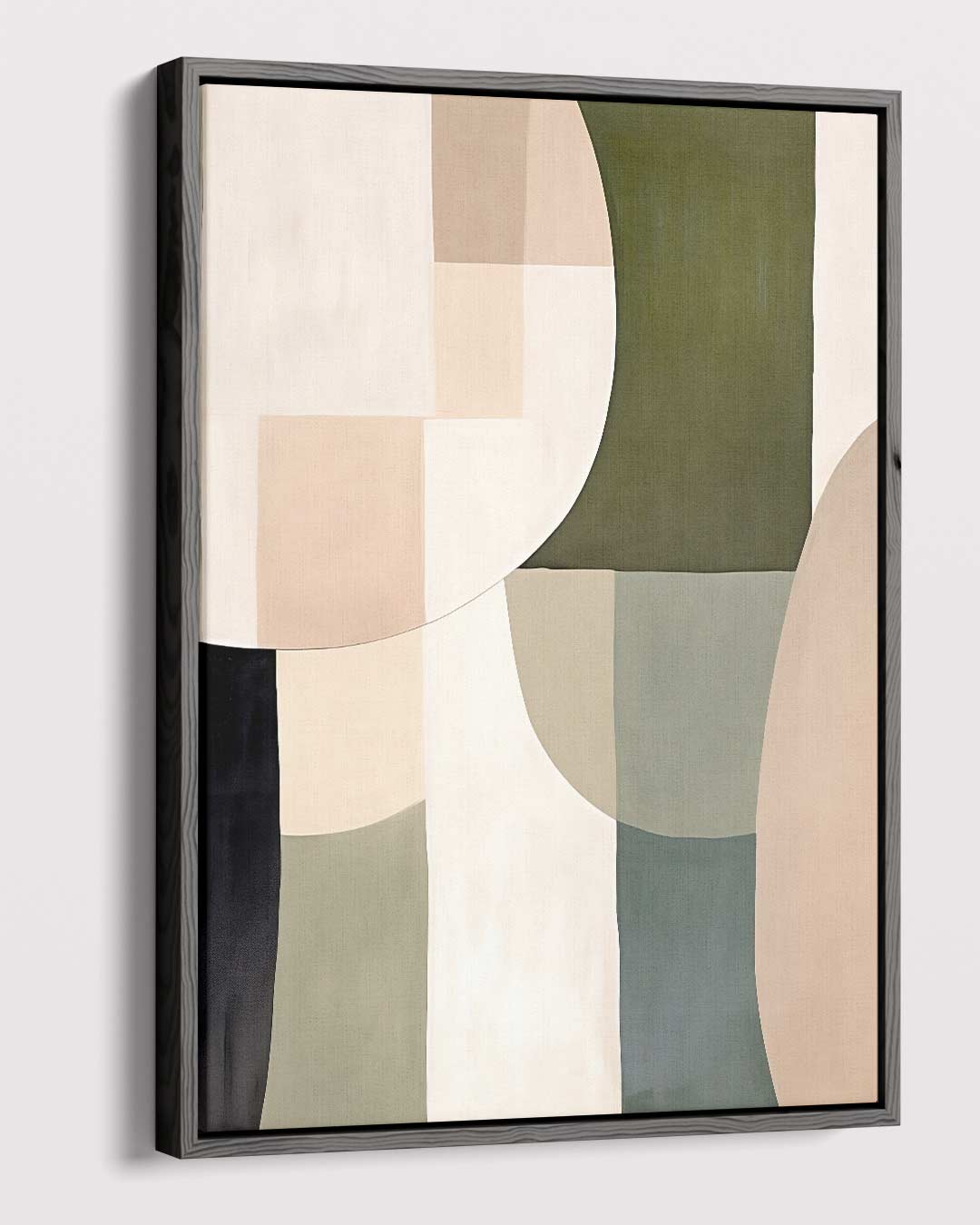 Harmonische Abstractie in Aardetinten – dibond kunstwerk als wanddecoratie