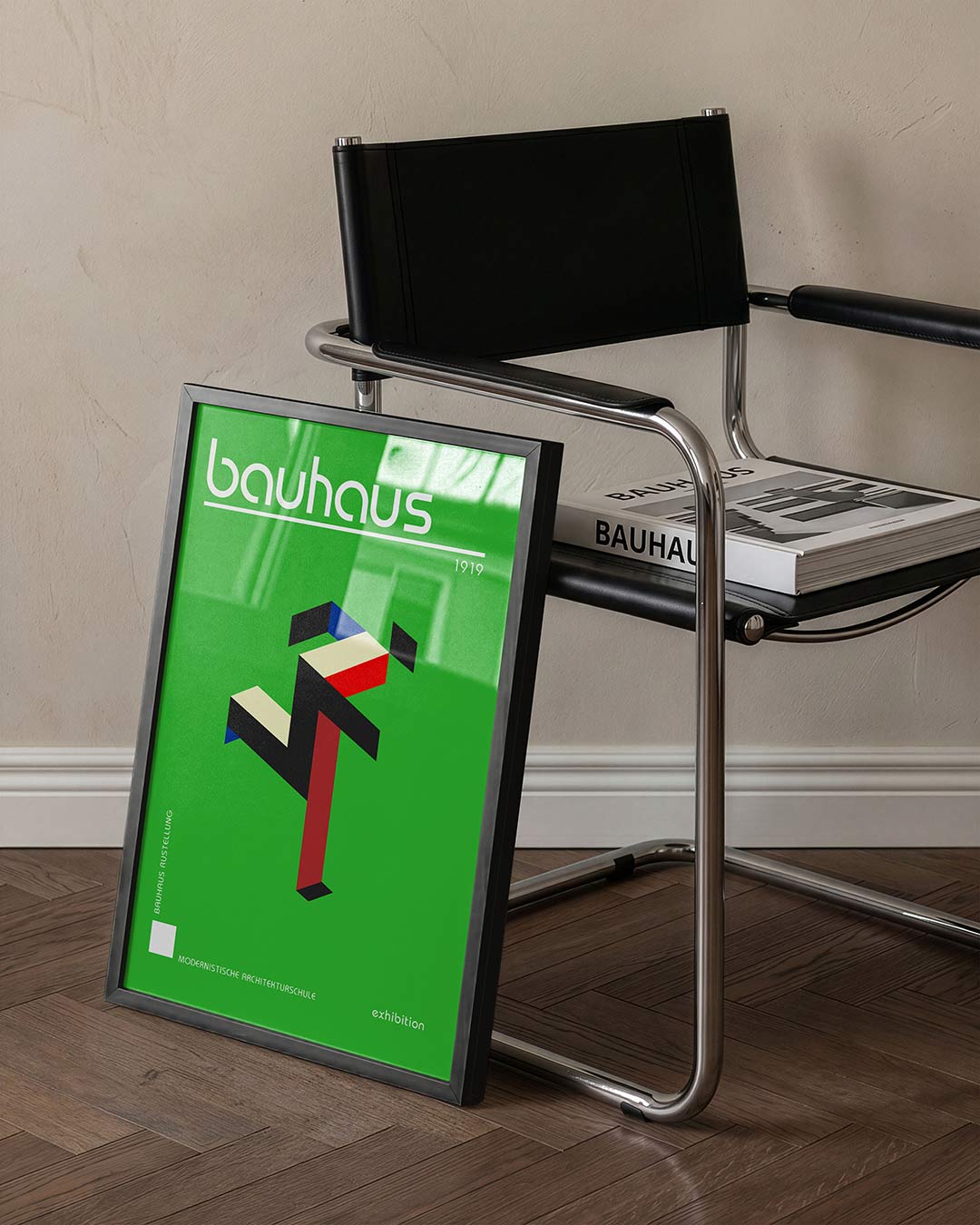 Vorm en kleur – staande Bauhaus poster voor aan de muur