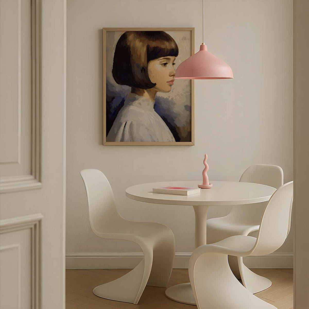 Vrouwelijk Klassiek Portret – staande paas wanddecoratie van WallArtistic