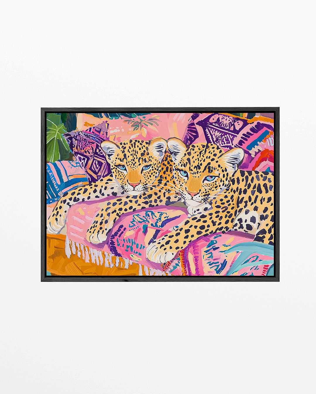 Levende luipaarden – liggend jungle kunstwerk