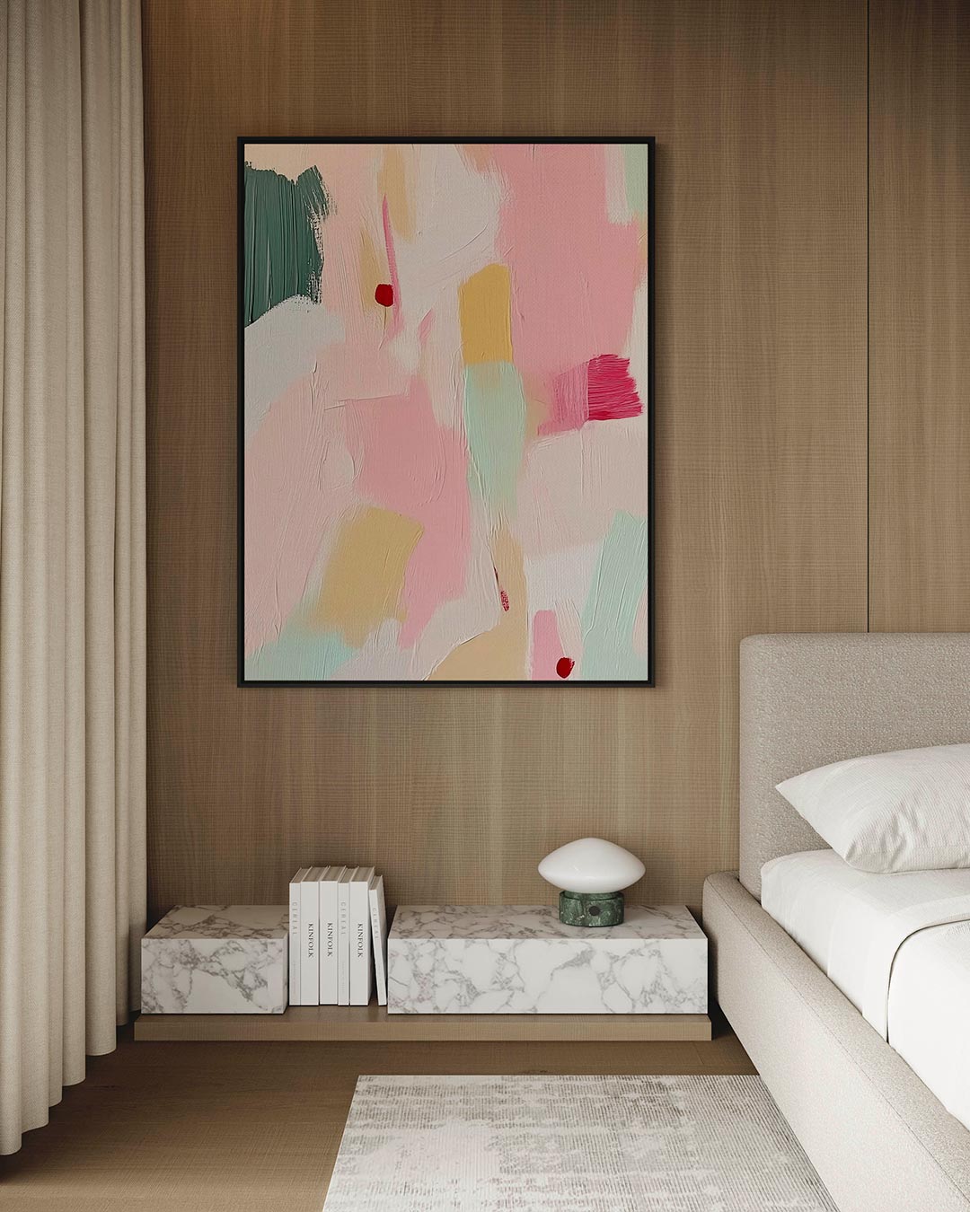 Kleurrijke vormen – staand wanddecoratie kunstwerk