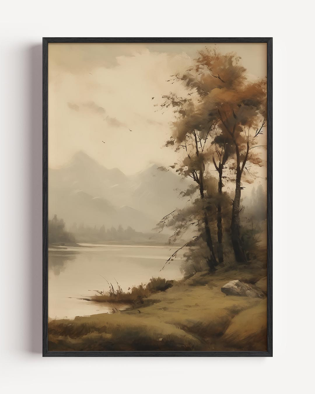 Natuurlandschap in Herfsttinten – vintage portret poster als wanddecoratie